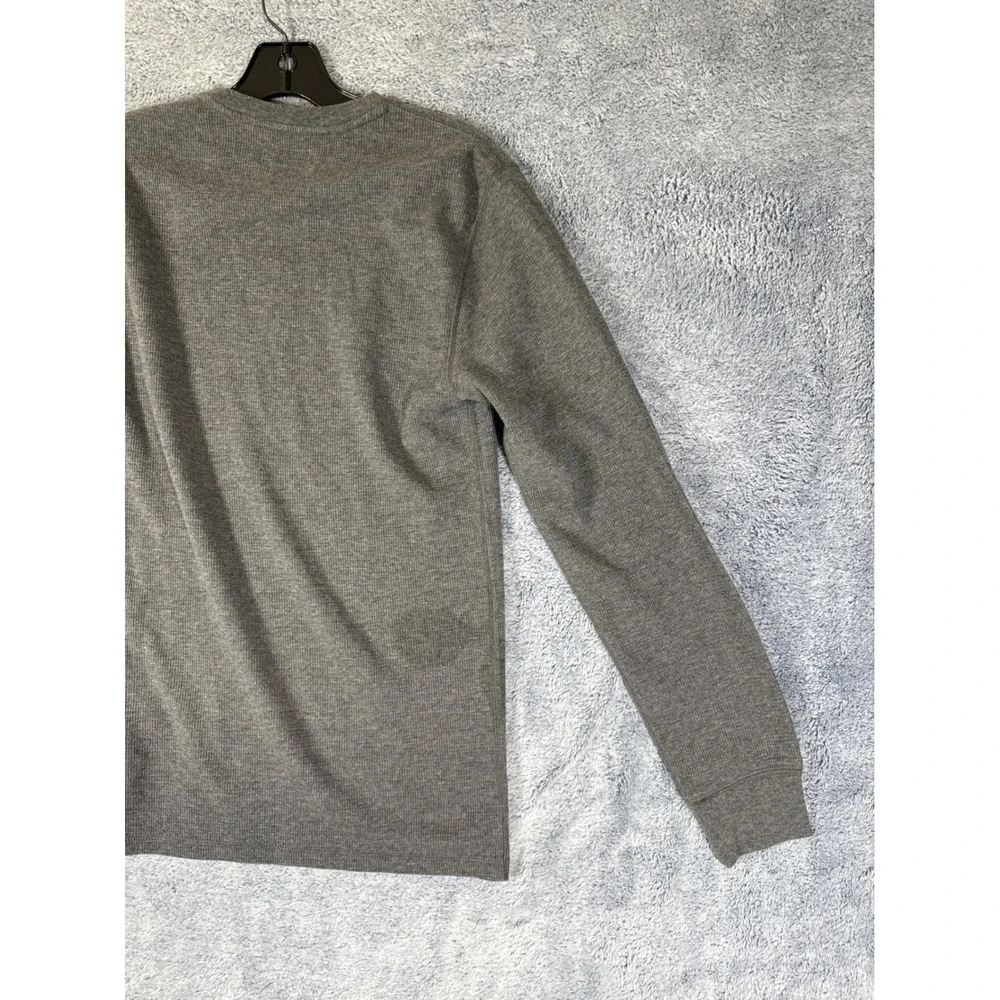 Polo Ralph Lauren Mens Gray Waffle Knit Thermal Sleepwear Shirt S MPW03F
